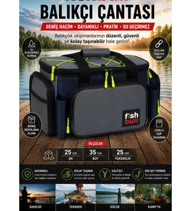 Fish Bull Cepli Balıkçı Çantası Gri renk