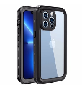 Microsonic Apple iPhone 13 Pro Kılıf Waterproof 360 Full Body Protective Siyah