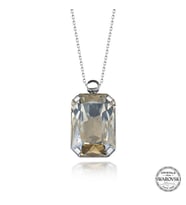 Crystal Taşlı 925 Ayar Gümüş Kolye