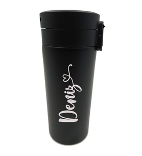 Kişiye Özel Kalp Detaylı 400 ML.Push Termos