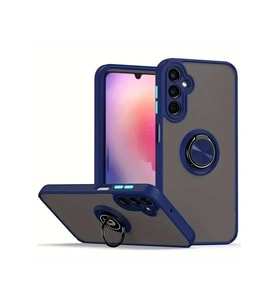 Newface Samsung Galaxy S23 FE Kılıf Montreal Yüzüklü Silikon Kapak - Lacivert