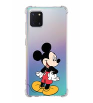 Samsung Galaxy A81  Köşe Korumalı Antişok Kapak Mickey Mouse Tasarımlı Şeffaf  Kılıf