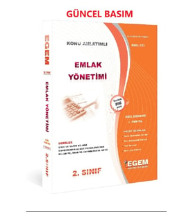 Egem Eğitim Yayınları AÖF 2. Sınıf Emlak Yönetimi Güz Dönemi 3. Yarıyıl Konu Anlatımlı Soru Bankası (Çok Renkli)