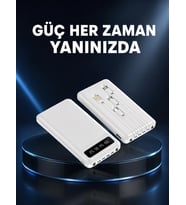 Kamp ve Seyahat İçin 20.000mAh LED Işıklı Hızlı Şarj Powerbank Yeni Nesil