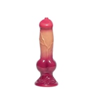Pembe Tilki Realistik Köpek Dildo 18 cm