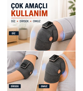Mey İthalat® Taşınabilir Isıtmalı Diz Cihazı 5000 mAh Şarjlı Titreşimli Dijital Kontrollü