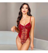 NIGHTLIGHT 3584 EROTİK BABYDOOL BORDO S-M