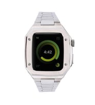 Uray store Apple Watch 44mm Metal Petek Kasalı Kordon - Gümüş