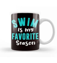 Favorite Swim Season Summer Vacation Swimming Pool Swimmer Kupa Bardak Porselen