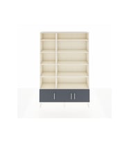 Arges Dolap 10 Raflı 3 Kapaklı 132x30x195 Aytaşı-Antrasit/Aytaşı