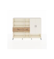 Arges Dolap 10 Raflı 2 Çekmeceli 2 Kapaklı 220x30x163 Aytaşı-Aytaşı/Çam