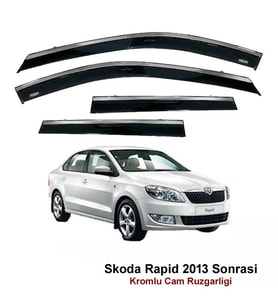 Skoda Rapid Sedan Kromlu Cam Rüzgarlığı Niken 2013 Sonrası