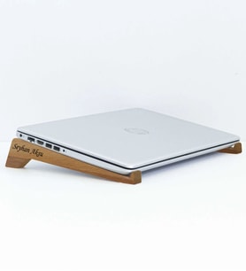 BK Gift Kişiye Özel Taşınabilir Ahşap Notebook Laptop Standı