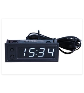 Dijital Termometre Voltmetre ve Saat Komponent Led 22mm Beyaz