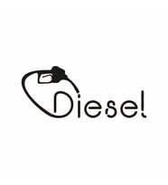 Diesel Araba Sticker siyah 20x8 CM (Siyah)