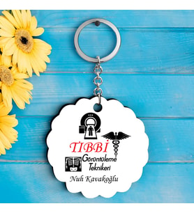 Tıbbi Görüntüleme Teknikerlerine Özel İsimli Anahtarlık
