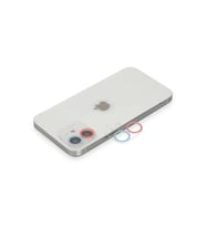 İphone 12 Renkli Kamera Lens Koruma Cam - Pembe-Mavi