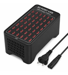 30 Port USB Çoklu Şarj İstasyonu 150W Çoklu Cihaz Şarj Hub