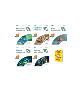 9. Sınıf 2025 Matematik Edebiyat Fizik Kimya ve Biyoloji Tematik Soru Kitabı Sayısal 5li Set