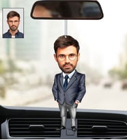 Kişiye Özel Fotoğraflı Amca Tasarımlı Karikatür Araba Dikiz Ayna Süsü