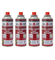 Big Fire Power 227gr Valfli Gaz Kartuşu Dörtlü Set