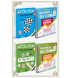 Arı Yayıncılık 8. SINIF ARI YAYINLARI FEN BİLİMLERİ+MATEMATİK ATÖLYEM VE DEFTER SETİ (Çok Renkli)