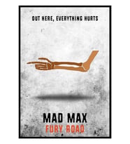 Mad Max Iskelet Kol Poster Tablo Ahşap Poster Dekoratif