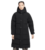 Nike Jordan Flight Loose Fit Down Fill Parka Çıkarılabilir Kapüşonlu Bol Kesim Kaz Tüyü Kadın Parka Siyah