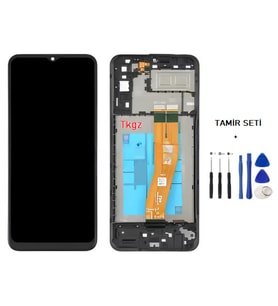 Tkgz - Samsung Galaxy A04E - SM-A042 Uyumlu Lcd Ekran Dokunmatik Servis ÇITALI + TAMİR SETİ