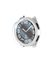 Samsung Galaxy Watch 6 Classic 43mm Uyumlu Sert PC Kasa ve Ekran Koruyucu Zore Watch Gard 29 (Beyaz)