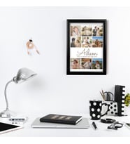 9 Fotoğraf Baskılı Kişiye Özel Dekoratif Çerçeve 210 x 300 mm (Çok Renkli)