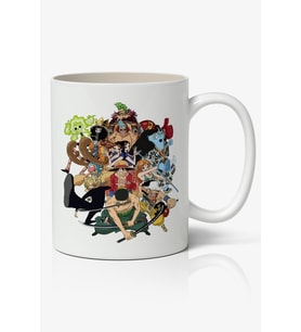One Piece Karakterler Anime Temalı Beyaz Kupa Bardak Sevgiliye Arkadaşa Hediye