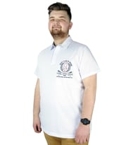 Mode XL Erkek T shirt Polo Boat Club 22301 Beyaz