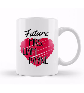 One Direction Future Mrs Liam Payne Love Heart Kupa Bardak Porselen