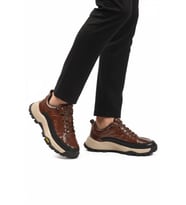 Guja Kahve Hakiki Deri Bağcıklı Erkek Sneaker 25K570 M