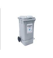 Hipaş Plastik - 120 Lt. 2 Tekerlekli, Pedallı Enfekte Atık Kovası (480x530x990 mm) - ÇK-400 PEA