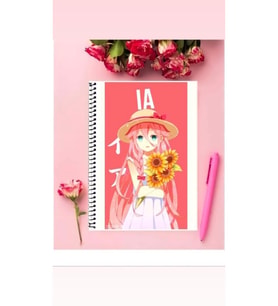 Ia Anime Defter 1 Adet Özel Tasarım A4 Boyutu Telli Kareli Defter 21*29 Cm