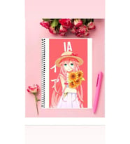 Ia Anime Defter 1 Adet Özel Tasarım A4 Boyutu Telli Kareli Defter 21*29 Cm