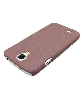 Galaxy S4 i9500 ile Uyumlu Kumlu Sert Kauçuk Kılıf Lila