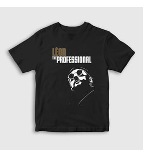 Presmono Unisex Çocuk Siyah Cover Film Leon T-Shirt 246891tt