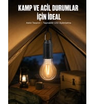 Taşınabilir Askılı Ampul Kamp Lambası Askılı Type-C Şarjlı Bahçe Lambası