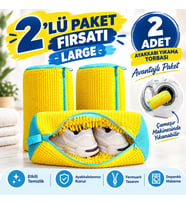 Pratikyus Yıkanabilir Ayakkabı Yıkama Torbası – Çamaşır ve Kurutma Makineleri için Yırtılmaz Polyester