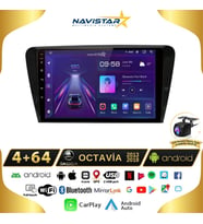 Skoda Octavia 2013-2018 Model 4GB + 64GB Android 13 Kablosuz Carplay Navigasyon Multimedya Sistemi