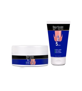 BasurKurutan Masaj Kremi 1erli Set E Vitaminli Aslanpençesi Kestane Hellebore Çiçek Esktarları (50 ml) Tüp&Kavanoz