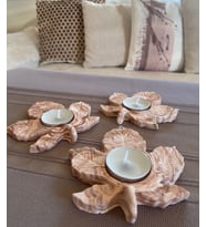 Üçlü Tealight Mumluk,Dekoratif Mumluk,Hediyelik Mumluk,Yaprak Şekilli Mumluk