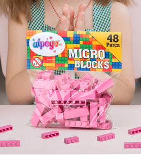 48 Parça Eğitici Mikro Blok (Pembe)