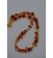 STONEAGE YEMEN AKİĞİ DOĞALTAŞLI KOLYE (Altın / Dore)