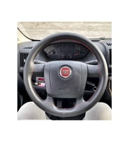 DİKİŞLİ DİREKSİYON KILIFI SİYAH DERİ KIRMIZI DİKİŞLİ FIAT DUCATO İÇİN