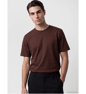 LCWAIKIKI Classic Kahverengi Regular Fit Dry Touch Kalın Kumaş Tişört /03