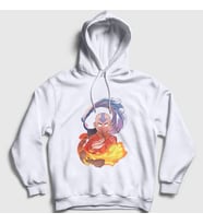 Presmono Unisex Beyaz Aang Anime Avatar The Last Airbender Kapüşonlu Sweatshirt 262091tt